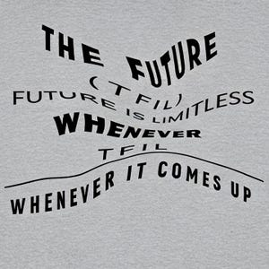 Camiseta Future Boxy Tee, manga corta Sorona Cooling, UPF50+, 240 g, algodón, estampado de letras en arco, corte relajado. imagen 4