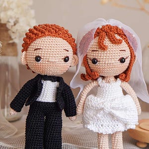 Hochzeitspaar Häkelanleitung | Braut und Bräutigam Amigurumi PDF | Wedding Doll Häkelanleitung | DIY häkeln Hochzeitsgeschenk