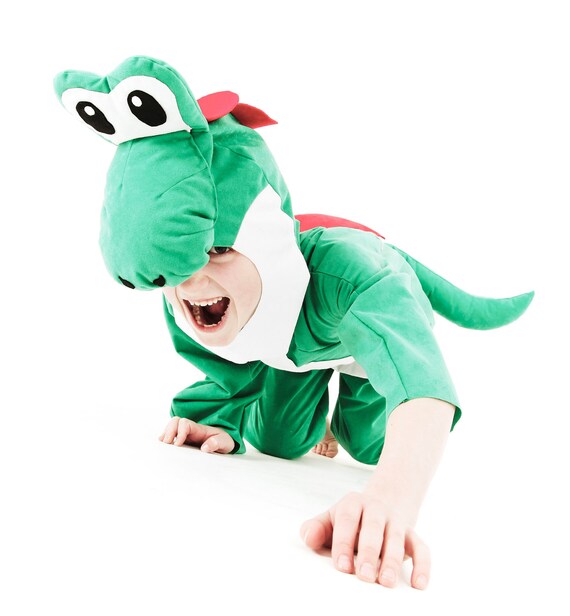 Super Mario Yoshi Small Adult Teen Costume Onesie With Tail Etsy