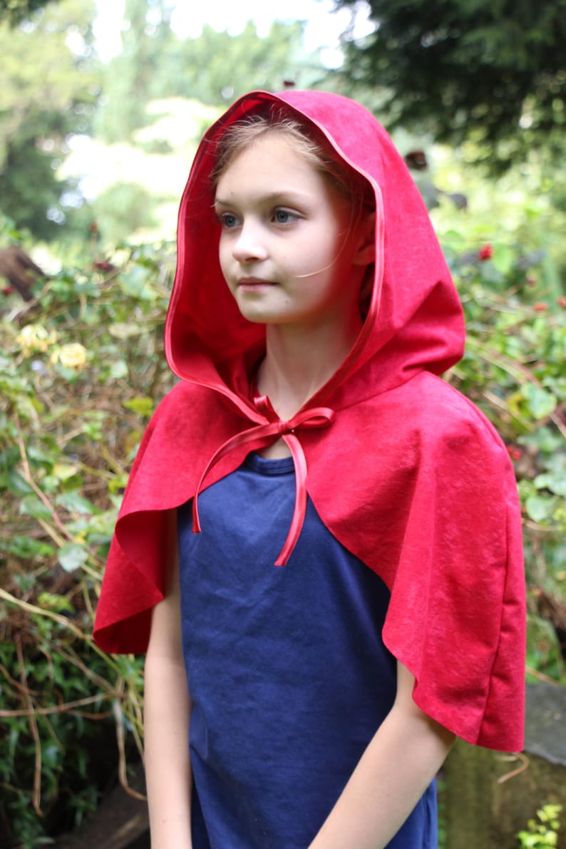 Little Red Riding Hood Capelet Archer Cape Cloak for Child Etsy