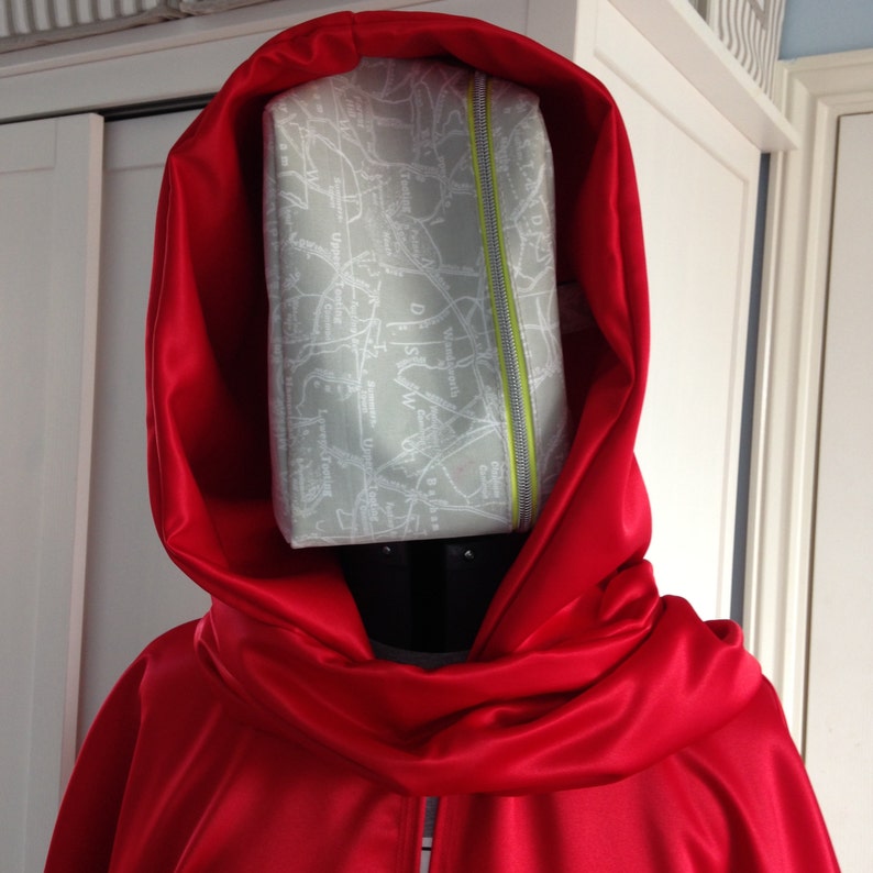 Scarlet Witch inspired red Duchess satin cape cloak with cowl Etsy