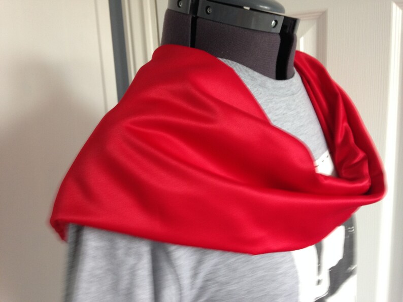 Scarlet Witch inspired red Duchess satin cape cloak with cowl Etsy