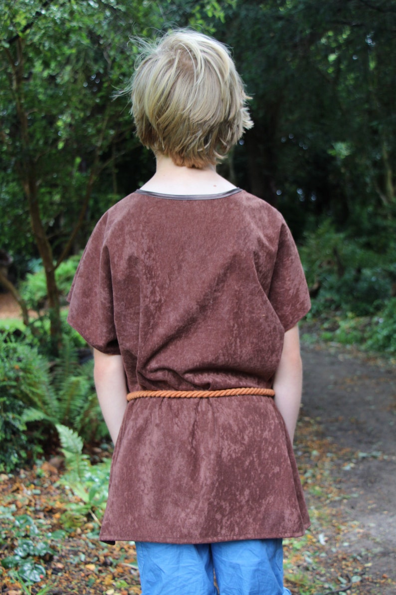 Viking Celtic Anglo Saxon Greek Roman Medieval style tunic top for a child in various colors and sizes