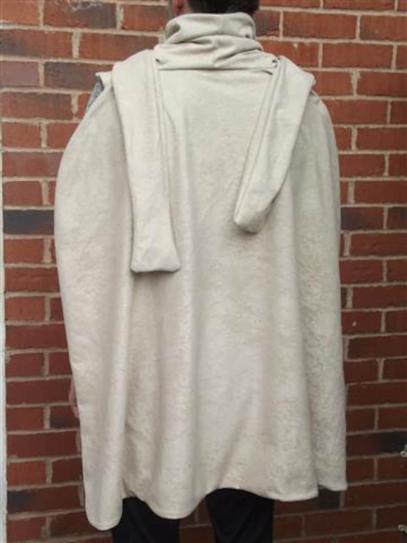 Cosplay cape cloak in linen fabric with infinity scarf Etsy