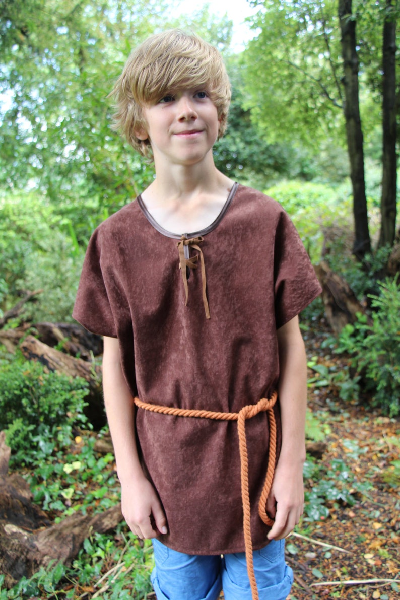Viking Celtic Anglo Saxon Greek Roman Medieval style tunic top for a child in various colors and sizes