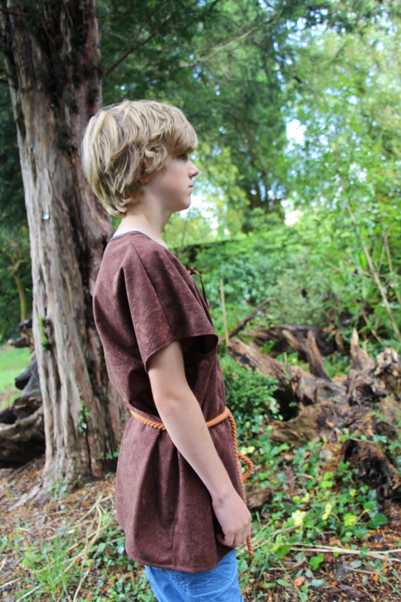 Viking Celtic Anglo Saxon Greek Roman Medieval style tunic top for a child in various colors and sizes