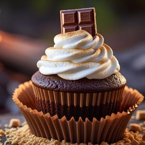 Best Recipe For S’mores Campfire Cupcake| Printable Digital Download PDF |
