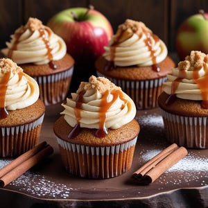 Best Recipe For Apple Cinnamon Pie Cupcakes| Printable Digital Download PDF |