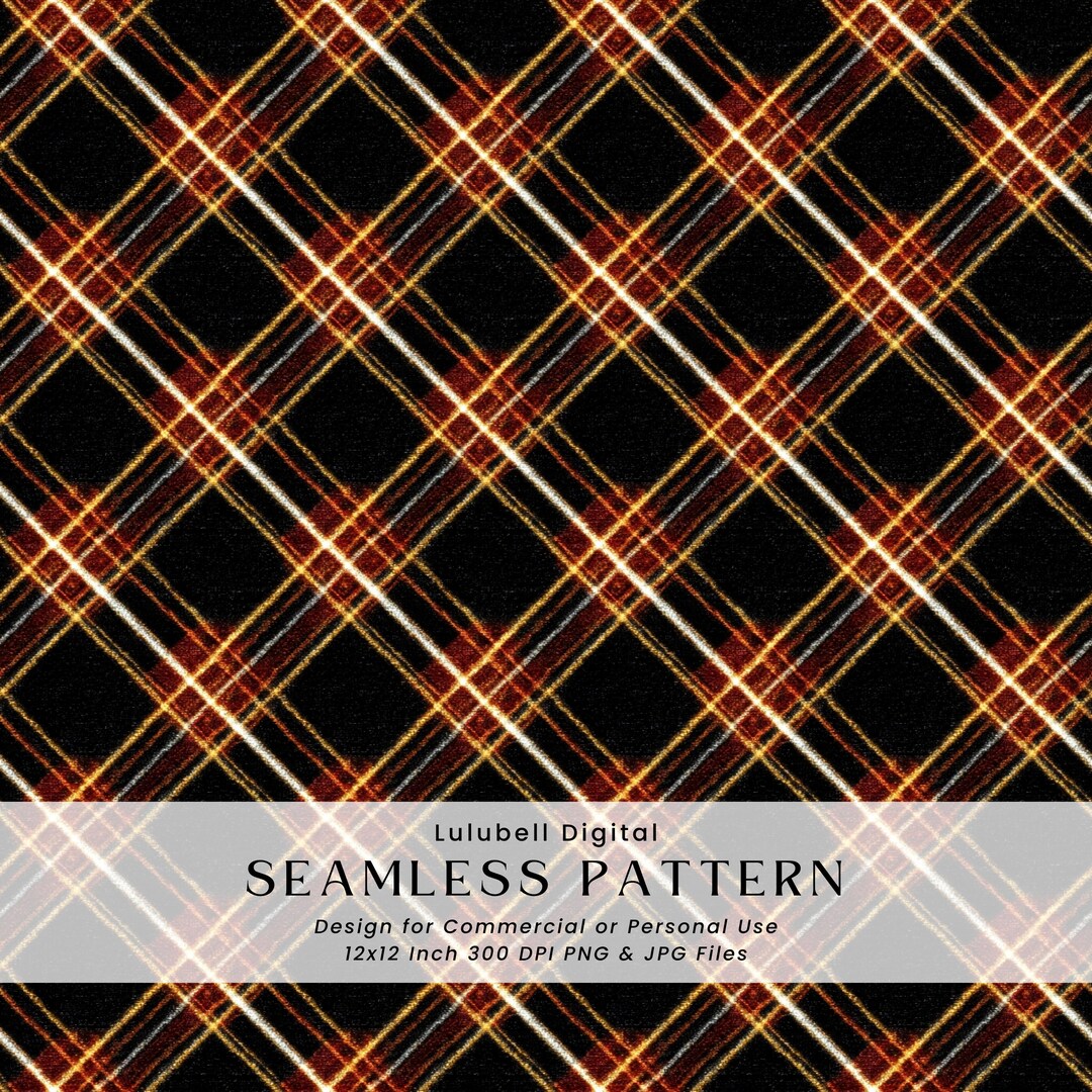 Rustic Tartan Plaid Seamless Pattern: Cozy Fall Check Digital Paper ...