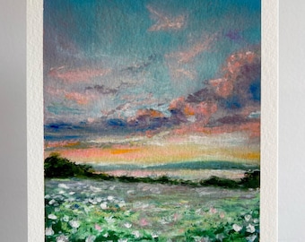 Impresión artística Giclée: «Lugares convertidos en recuerdos», un paisaje al pastel al óleo de edición limitada.
