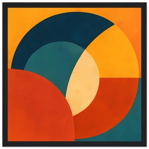 Abstract Art Print: Framed Matte Poster, Ready to Hang