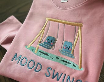 Embroidered Crewneck Mood Swings