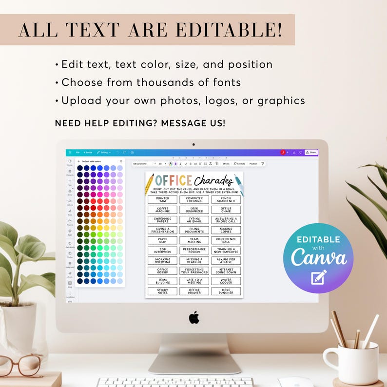 Computer Charades Office Charades Icebreaker Game, Team Building Printable, Words and ...
