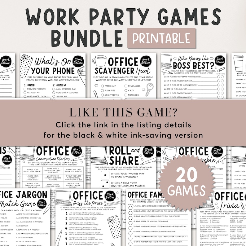 Work Top Game Who is Most Likely to Work Game, Team Building Games Printable, Office ...