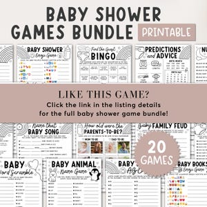 Nursery Rhyme Quiz Baby Shower Game Template, Baby Books Trivia Quiz Printable, Digital Download image 4