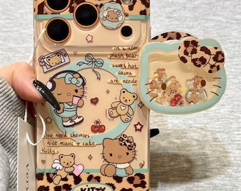 Hello Kitty MagSafe Phone Case, iPhone 17 Pro Max Case, iPhone 16 Pro Max Case, iPhone 15 Pro Case, iPhone 14 Case, Magnetic Grip Stand Case