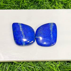 Natural Lapis Lazuli Cabochon, Blue Lapis Cabochon for Jewelry, Flatback Gemstone Cabochon, Loose Lapis Stone,  September birthstone