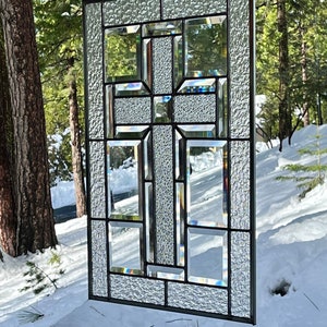 Cross Stained Glass Window - Free Shipping - Etsy