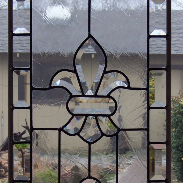 Fleur de Lis Stained Glass Window