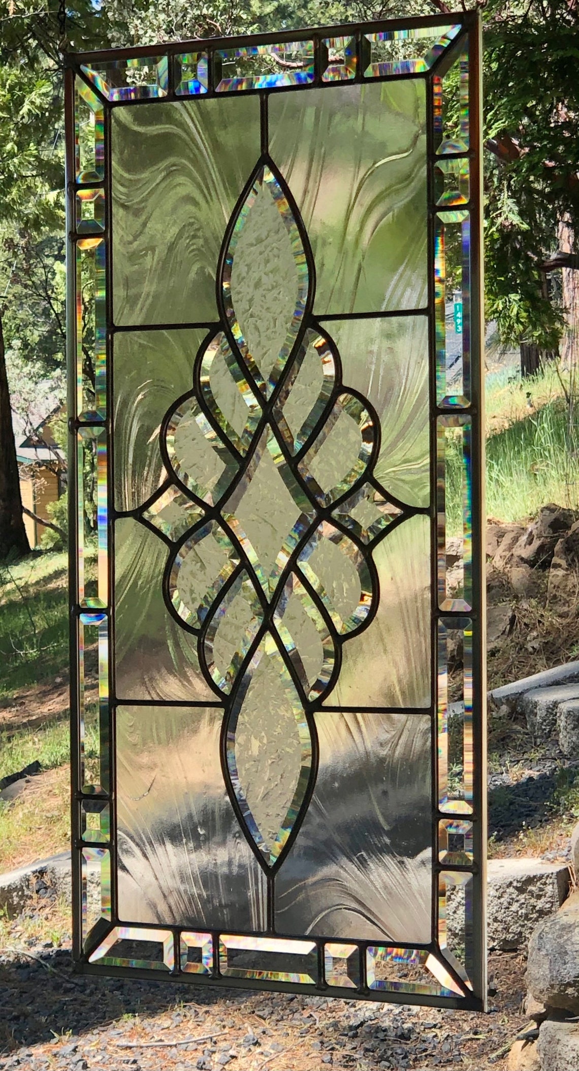 Elegant Glue Chipped Beveled Cluster Stained Glass Etsy