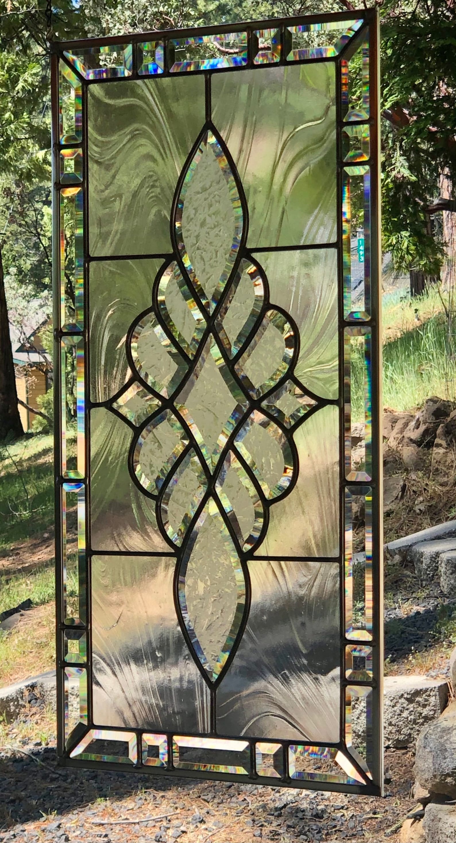 Elegant Glue Chipped Beveled Cluster Stained Glass Etsy