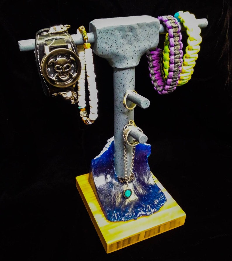 Huntington Beach Pier Surfer Jewelry Display for Necklaces Bracelet Rings by Dave C Reynolds