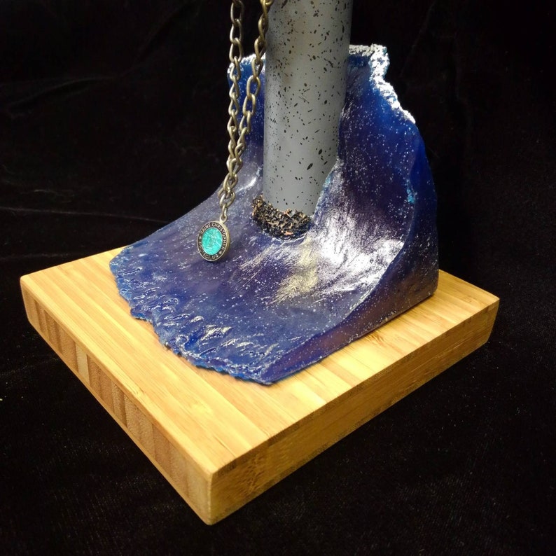 Huntington Beach Pier Surfer Jewelry Display for Necklaces Bracelet Rings by Dave C Reynolds
