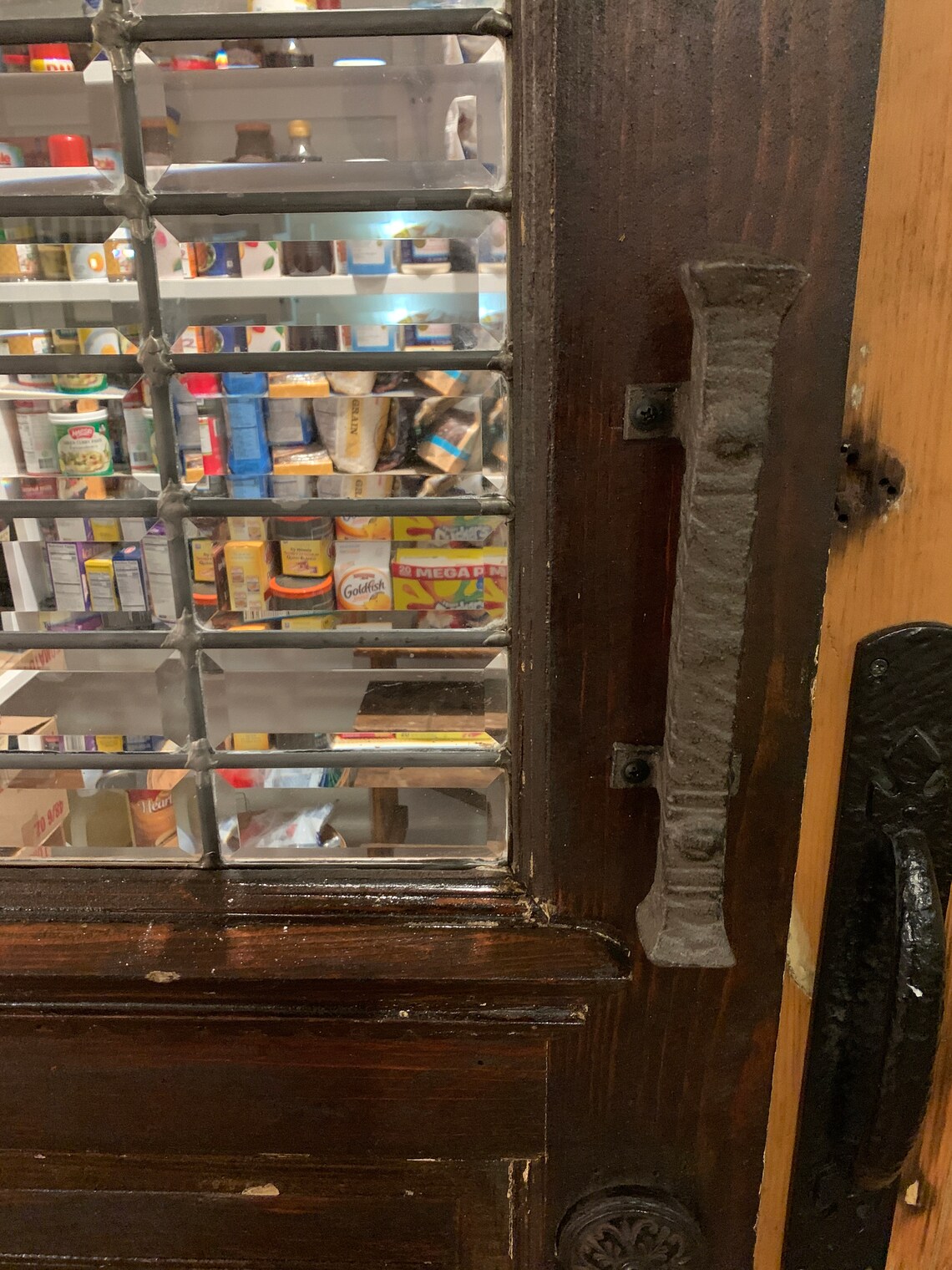 Rustic Pantry Door with Leaded Glass Etsy