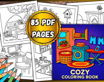 Cozy Coloring Book – 85 PDF Pages