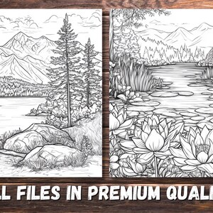 100 Printable Nature Coloring Pages for Adults | PDF Digital Download Floral Stress Relief Mindfulness Art Book image 3
