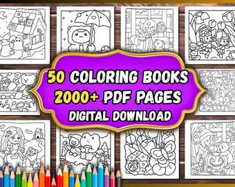 Libro para colorear acogedor, más de 2000 páginas (descarga en PDF)
