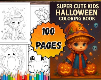Kleurboek Halloween voor kinderen – 100 schattige pdf-pagina's