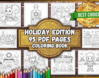 Holiday Celebration Coloring Book – 95 PDF Pages