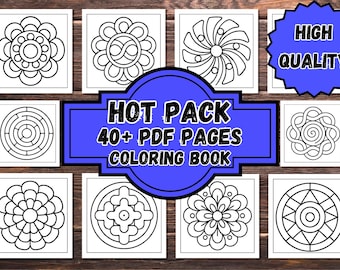 Mandala Coloring Book – 40+ Relaxing Pages, Stress Relief (PDF Pattern)