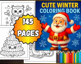 Winter Coloring Book – 145 Festive Pages (PDF Download)
