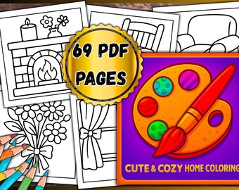 Cozy Home Coloring Book – 69 Relaxing Pages (PDF)