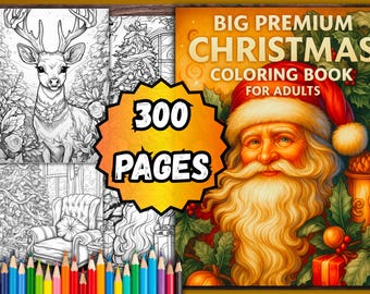 Libro para colorear navideño para adultos – 300 páginas festivas (PDF)