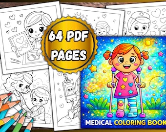 Medical Coloring Book for Kids – 64 PDF Pages