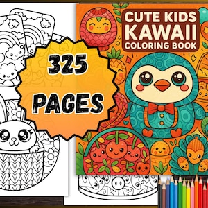 Kawaii Coloring Book for Kids – Mega Pack, 325 Pages