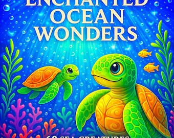 Sea Adventure Coloring Book – 60 JPG Pages, Adult Coloring Book, Coloring Pages for Kids and Adults, Instant Download, Printable JPG File