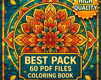 Libro para colorear de mandalas y naturaleza – Parte 2 – 60 páginas imprimibles en PDF