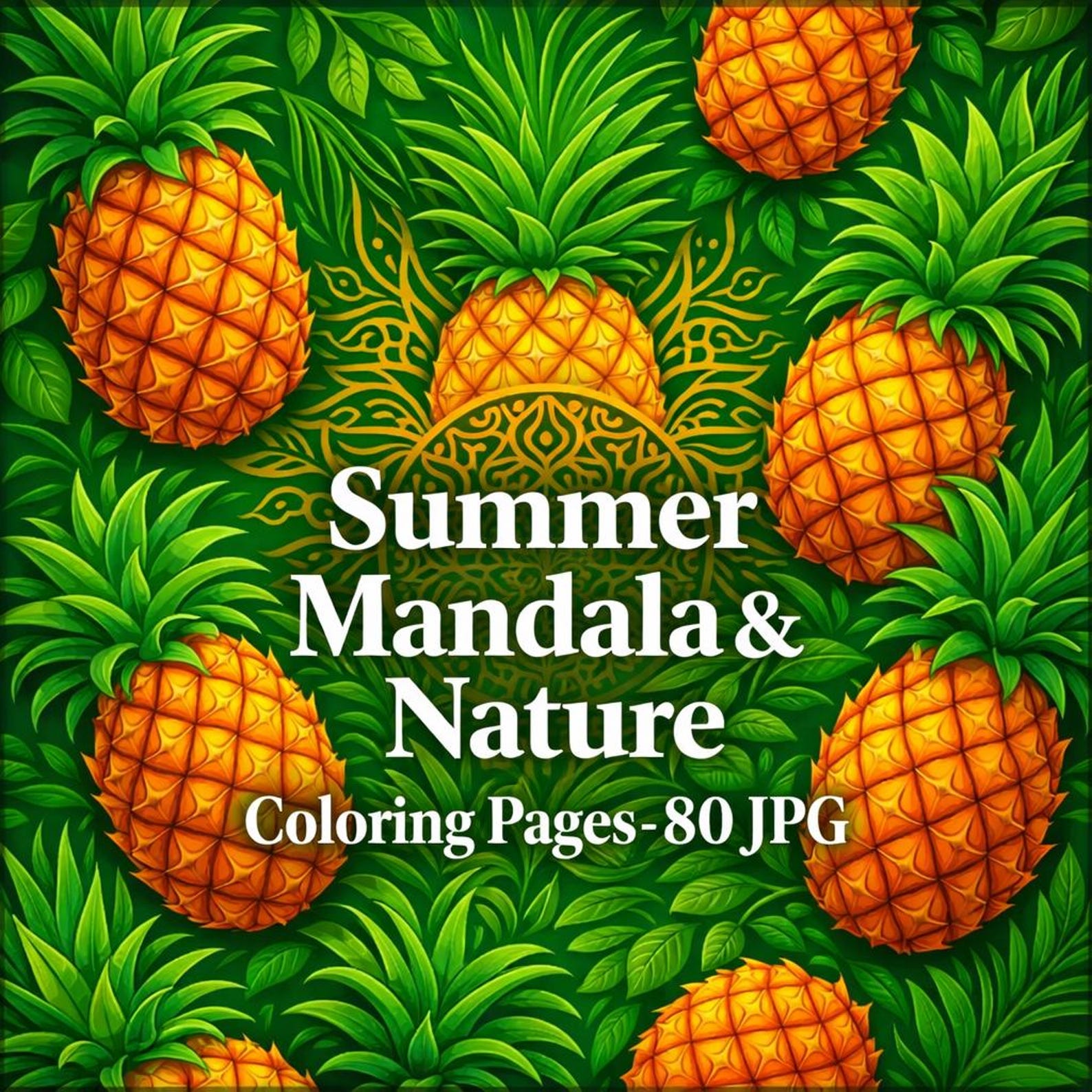 Summer Mandala & Nature Coloring Pages – Version 3 – 80 JPG - Etsy