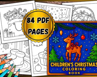 Children’s Christmas Coloring Book – 84 PDF Pages