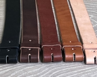Custom Handcrafted Wickett & Craig Leather Belt: Solid Brass Hardware, USA Made