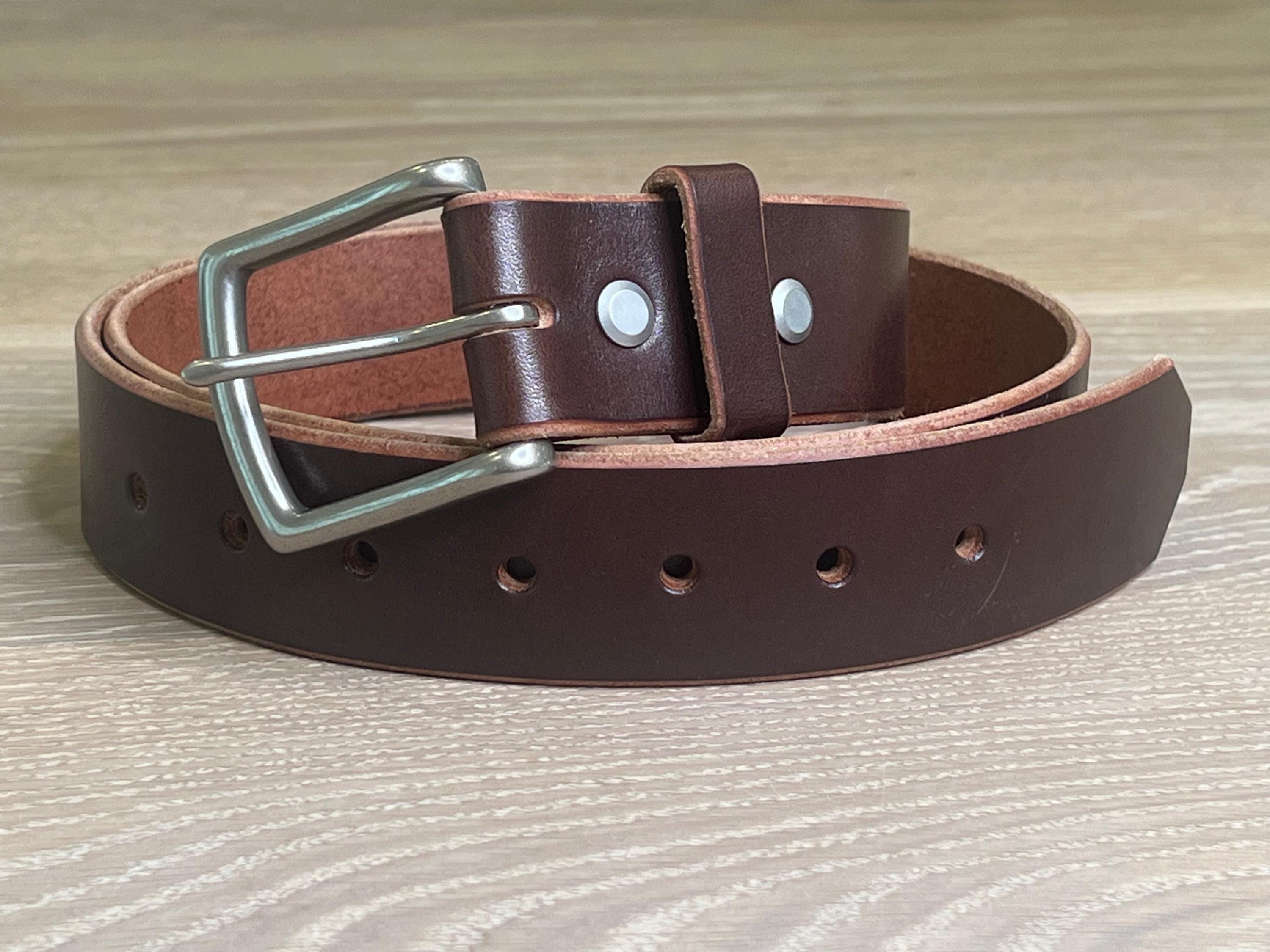 Custom Handcrafted Wickett & Craig Leather Belt: Solid Brass  display picture 3
