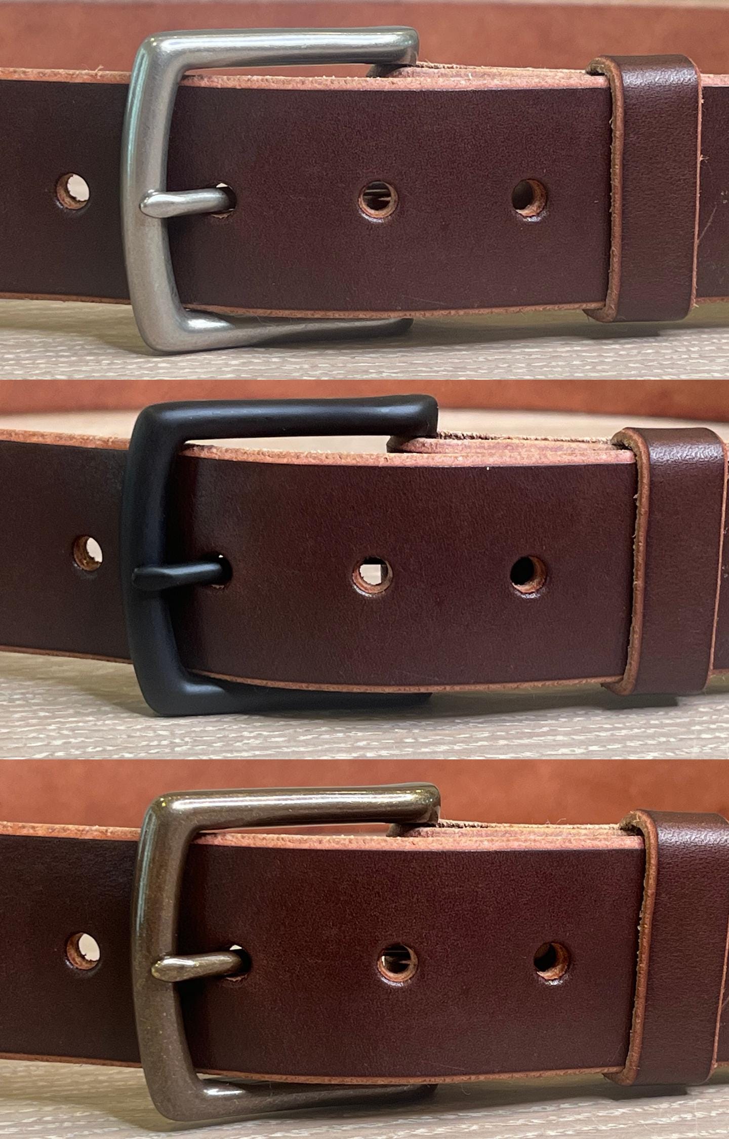 Handmade Wickett & Craig Leather Belt: Solid Brass Buckle 