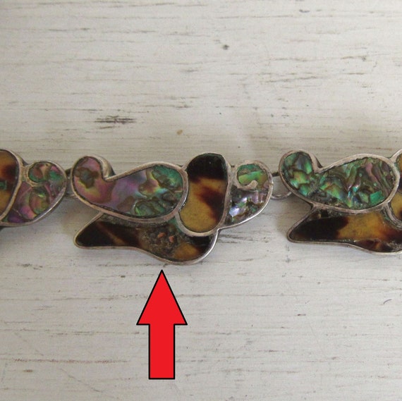 Abalone and Tortoise Shell Bracelet and Earrings … - image 6