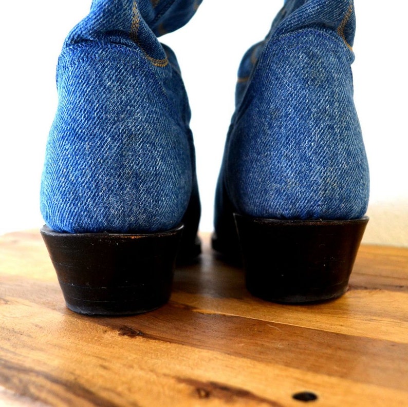 blue jean cowboy boots