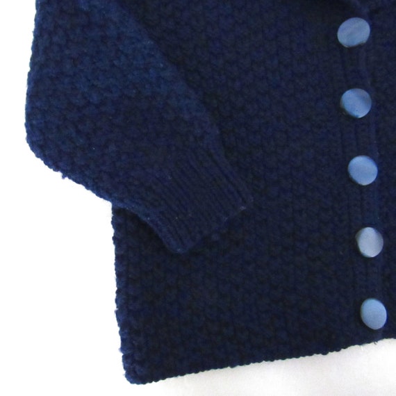 Vintage Baby Kids Sweater - Navy Blue Knit Sweate… - image 3