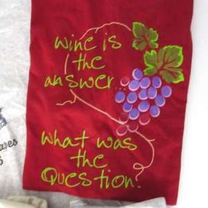 Vintage Wine Tshirts 90s Funny Wino Gift Shirts Assorted Graphics Unisex Large L image 4